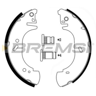 GF0233.JPG Kit Ganasce Freno Posteriore Ford Transit Autobus (e ) Gf0233 1014317 S.f. Bendix Bremsi