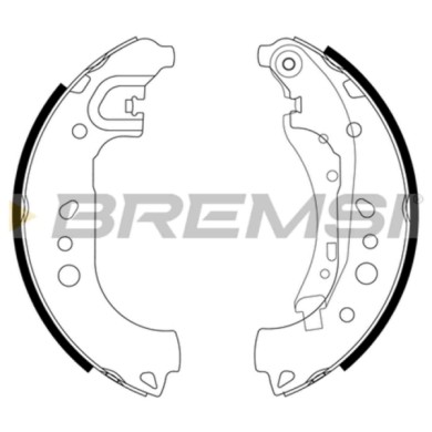 GF0332.JPG Kit Ganasce Freno Posteriore Smart Forfour 2 Volumi/coda Spiovente Gf0332 4534230200 Bremsi
