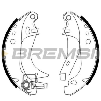 GF0382-3.JPG Kit Ganasce Freno Posteriore Citroen Ax (za-) Gf0382-3 S.f. Bendix Bremsi