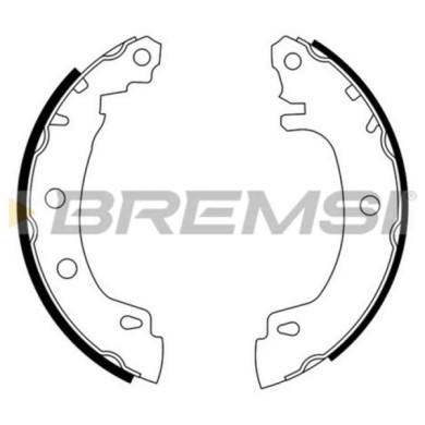 GF0405.JPG Kit Ganasce Freno Posteriore Renault Megane I (ba0/1) Gf0405 7701 207 268 S.f. Bendix Bremsi