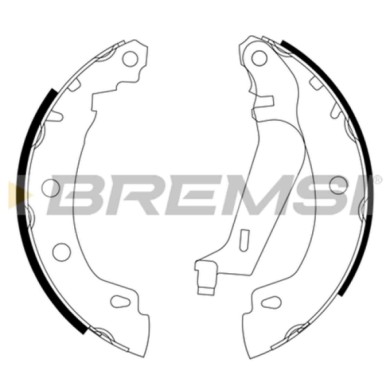 GF0405L.JPG Kit Ganasce Freno Posteriore Renault Megane I (ba0/1) Gf0405l S.f. Bendix Bremsi