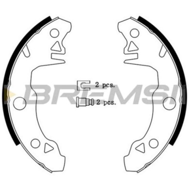 GF0413.JPG Kit Ganasce Freno Posteriore Renault 14 (121) Gf0413 7701202555 S.f. Bendix Bremsi