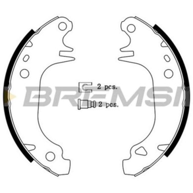 GF0414.JPG Kit Ganasce Freno Posteriore Audi 100 C4 Avant (4a5) Gf0414 S.f. Bendix Bremsi