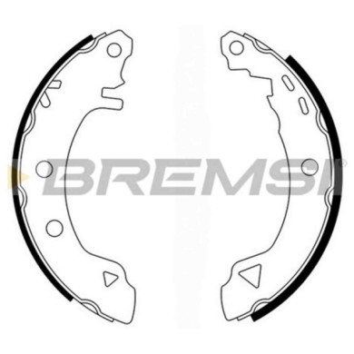 GF0418.JPG Kit Ganasce Freno Posteriore Alfa Romeo 33 (905) Gf0418 S.f. Bendix Bremsi
