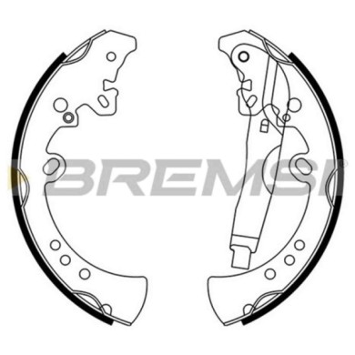 GF0516.JPG Kit Ganasce Freno Posteriore Tata Safari (42fd) Gf0516 287042300134 S.f. Akebono Bremsi