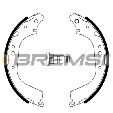 GF0555A.JPG Kit Ganasce Freno Posteriore Toyota Land Cruiser 80 (j8) Gf0555a 04495-60011 S.f. Akebono Bremsi