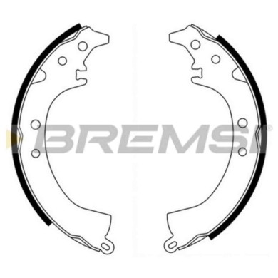 GF0667.JPG Kit Ganasce Freno Posteriore Toyota Corolla 2 Volumi /coda Spiovente (e7) Gf0667 449420101 S.f. Akebono Bremsi