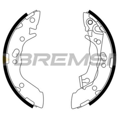 GF0739.JPG Kit Ganasce Freno Posteriore Hyundai Accent I Accent Tre Volumi Gf0739 5830522a01 S.f. Akebono Bremsi