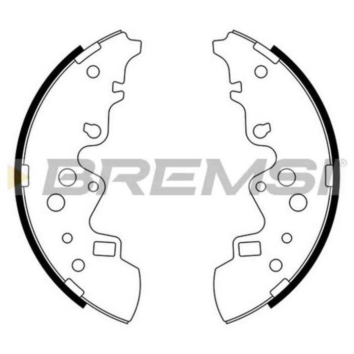 GF0799.JPG Kit Ganasce Freno Posteriore Mazda E-serie Furgonato E-serie Pianale Piatto/telaio Gf0799 S4ys-26-38za S.f. Mando Bre