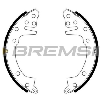 GF0811.JPG Kit Ganasce Freno Posteriore Mitsubishi Lancer I (a7) Gf0811 M5t05044 S.f. Akebono Bremsi