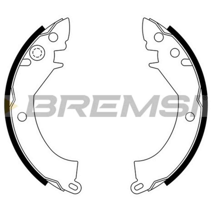 GF0812.JPG Kit Ganasce Freno Posteriore Mitsubishi Colt I Hyundai Pony Pony Tre Volumi Gf0812 Mb082220 S.f. Akebono Bremsi
