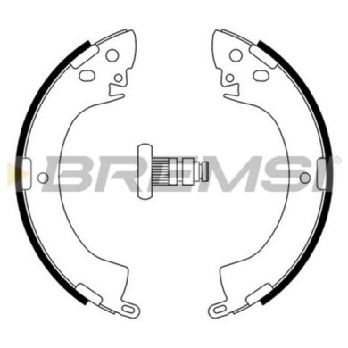 GF0813.JPG Kit Ganasce Freno Posteriore Mitsubishi Pajero I Canvas Top (l04g) Gf0813 Cns064030 S.f. Akebono Bremsi