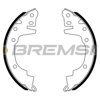 GF0814.JPG Kit Ganasce Freno Posteriore Mitsubishi Lancer Ii Galant Iv Sapporo Ii Gf0814 S.f. Akebono Bremsi