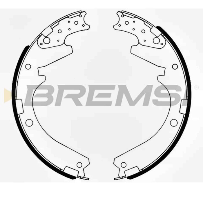 GF0816.JPG Kit Ganasce Freno Posteriore Mitsubishi Canter (fe5 Fe6) Vi Gf0816 Mb060050 Bremsi