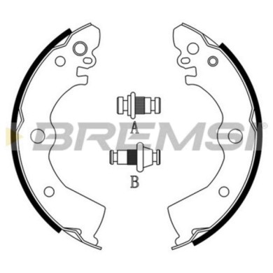GF0851.JPG Kit Ganasce Freno Posteriore Nissan Sunny Iii (n14) Gf0851 44060-2u025 S.f. Tokicoico Bremsi