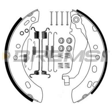 GF0856-1.JPG Kit Ganasce Freno Posteriore Nissan Micra Ii Gf0856-1 44060-99b26 Bremsi
