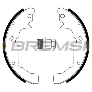GF4665.JPG Kit Ganasce Freno Posteriore Ford Usa Windstar Nissan Quest Gf4665 F3xy-2200-a S.f. Lucas/trw Bremsi