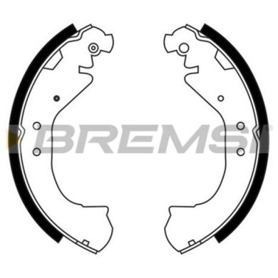 GF4675.JPG Kit Ganasce Freno Posteriore Chevrolet C1500 Pick-up Tahoe Gf4675 12510025 S.f. Bosch/bendix Bremsi