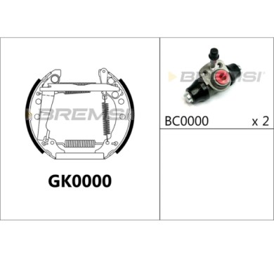 GK0000.JPG Kit Ganasce Freno Posteriore Audi 50 (863) Gk0000 Bremsi