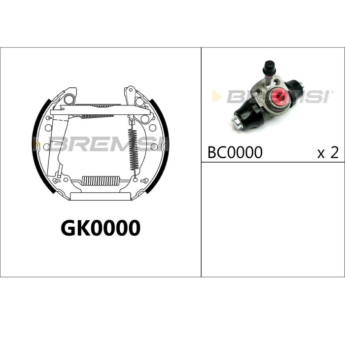 GK0000.JPG Kit Ganasce Freno Posteriore Audi 50 (863) Gk0000 Bremsi