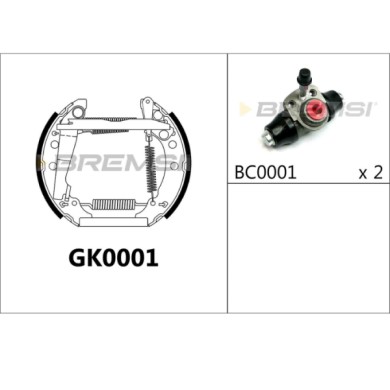 GK0001.JPG Kit Ganasce Freno Posteriore Audi 50 (863) Gk0001 Bremsi