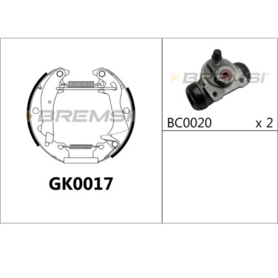 GK0017.JPG Kit Ganasce Freno Posteriore Renault 18 Variable (135) Gk0017 77 01 203 442 Bremsi