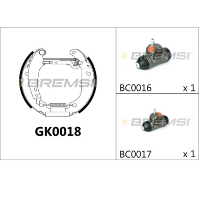 GK0018.JPG Kit Ganasce Freno Posteriore Renault 11 (b/c37) Gk0018 77 01 203 456 Bremsi
