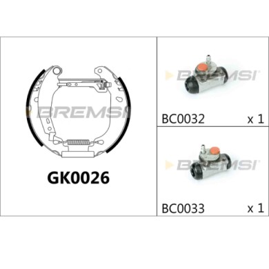 GK0026.JPG Kit Ganasce Freno Posteriore Renault 21 21 Tre Volumi Gk0026 77 01 203 067 Bremsi