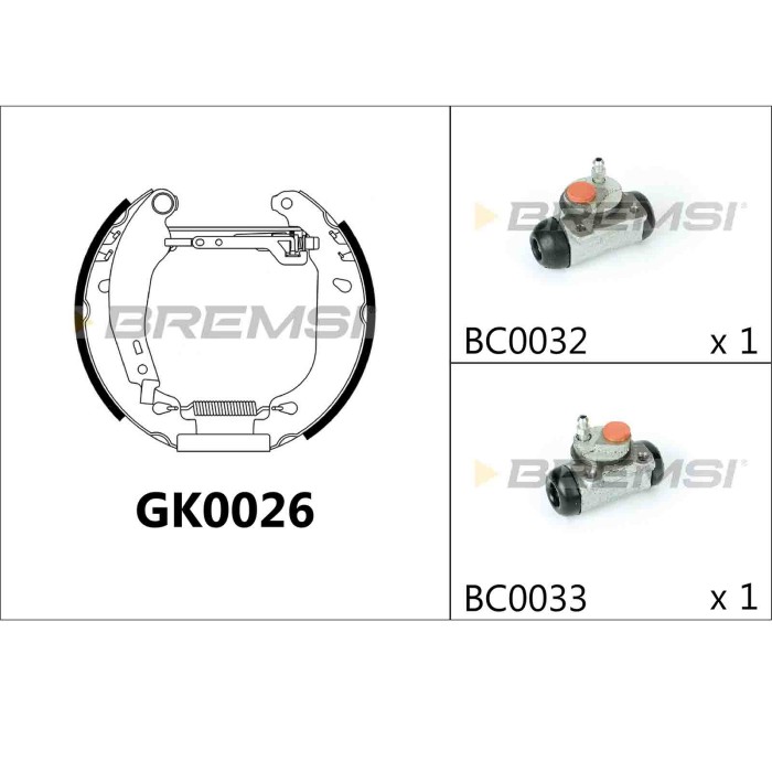 GK0026.JPG Kit Ganasce Freno Posteriore Renault 21 21 Tre Volumi Gk0026 77 01 203 067 Bremsi