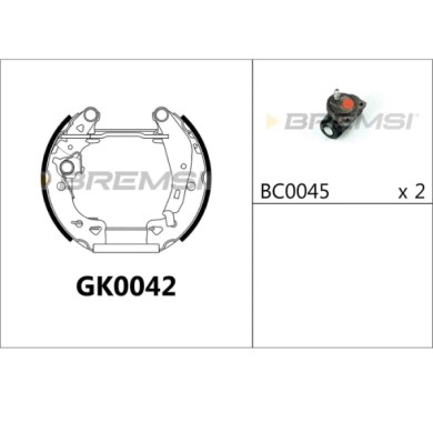 GK0042.JPG Kit Ganasce Freno Posteriore Citro-n Ax Gk0042 95654079 Bremsi