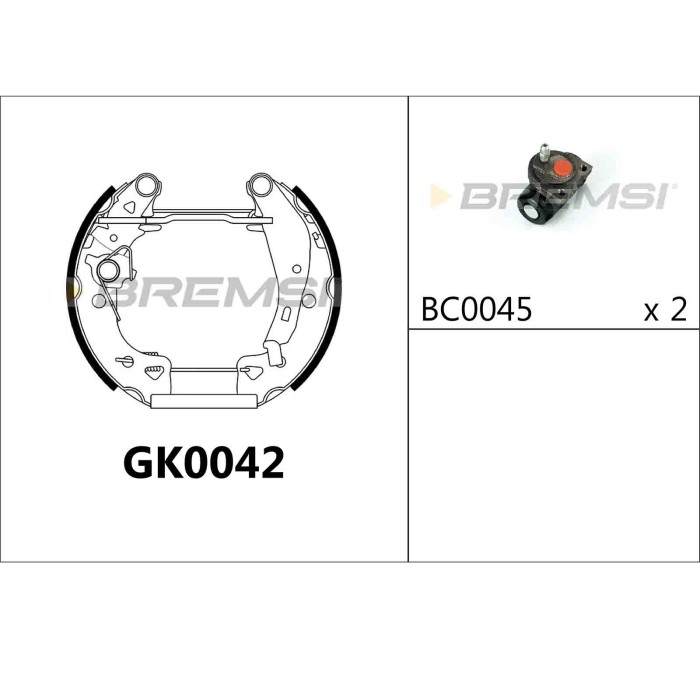 GK0042.JPG Kit Ganasce Freno Posteriore Citro-n Ax Gk0042 95654079 Bremsi