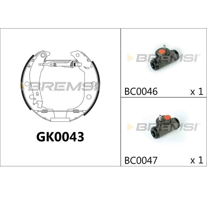 GK0043.JPG Kit Ganasce Freno Posteriore Peugeot 405 I 405 I Break 405 Ii Gk0043 4241.1y Bremsi
