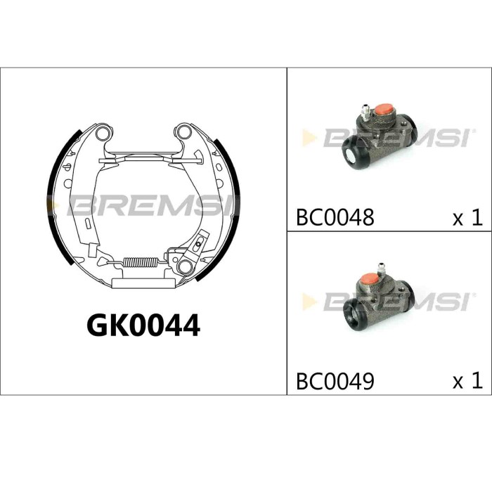 GK0044.JPG Kit Ganasce Freno Posteriore Peugeot 205 I 205 I Cabriolet 205 Ii 309 I 309 Ii Gk0044 4241.6p Bremsi