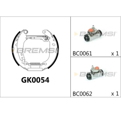 GK0054.JPG Kit Ganasce Freno Posteriore Renault 19 I 19 I Cabriolet 19 I Chamade 19 Ii 19 Ii Cabriolet 19 Ii Chamade Gk0054 77 0