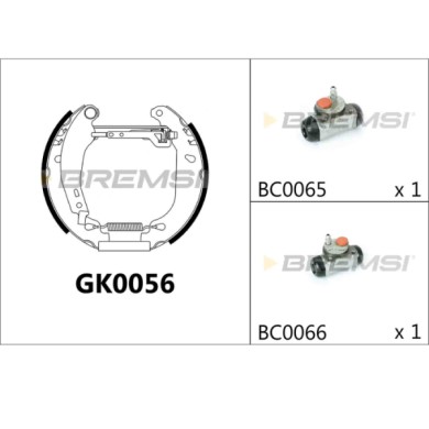 GK0056.JPG Kit Ganasce Freno Posteriore Renault 21 21 Tre Volumi Gk0056 77 01 203 542 Bremsi