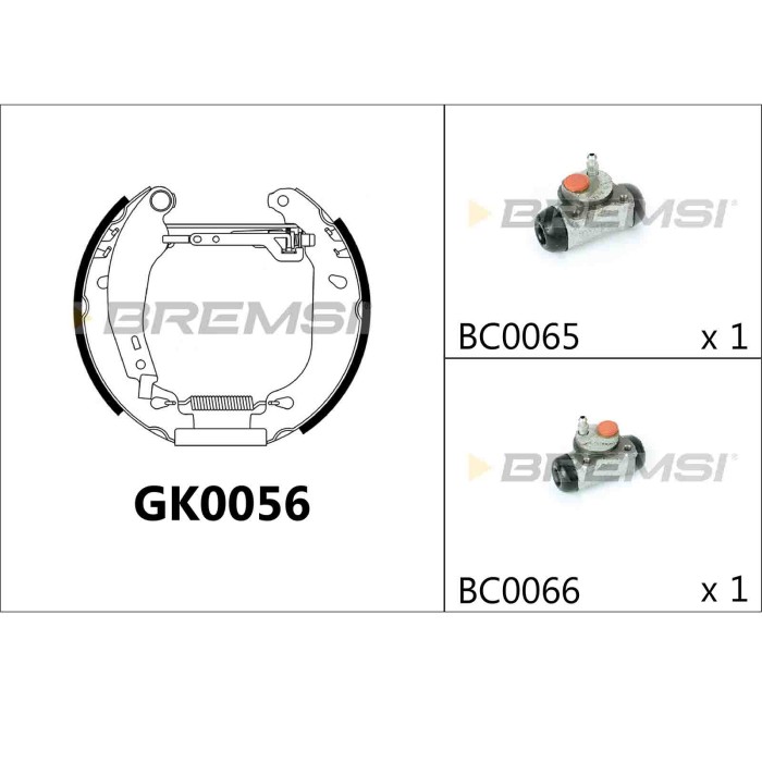 GK0056.JPG Kit Ganasce Freno Posteriore Renault 21 21 Tre Volumi Gk0056 77 01 203 542 Bremsi