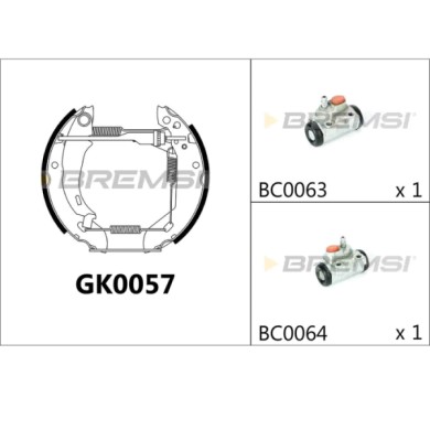 GK0057.JPG Kit Ganasce Freno Posteriore Citro-n Zx Peugeot 309 I 309 Ii Gk0057 4241.2e Bremsi