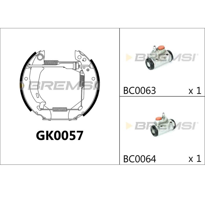 GK0057.JPG Kit Ganasce Freno Posteriore Citro-n Zx Peugeot 309 I 309 Ii Gk0057 4241.2e Bremsi