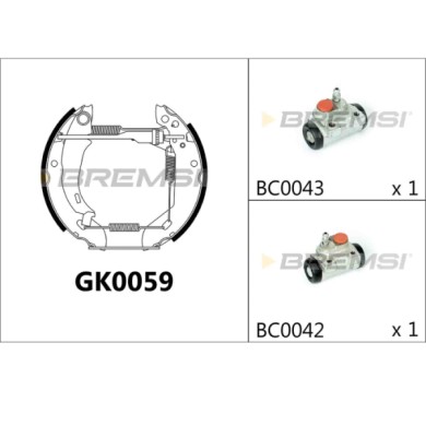 GK0059.JPG Kit Ganasce Freno Posteriore Citro-n Xsara Xsara Coupú Zx Peugeot 306 306 2 Volumi/coda Spiovente 306 Cabriolet Gk005