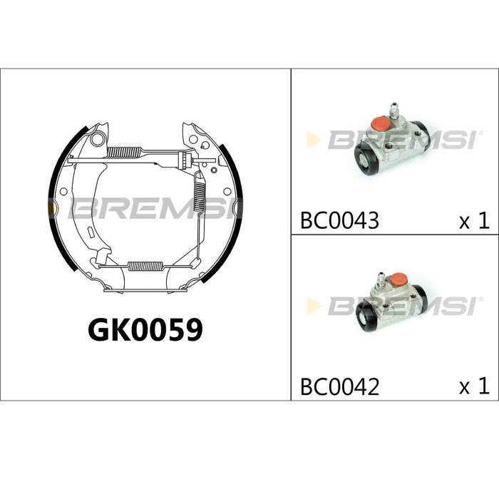 GK0059.JPG Kit Ganasce Freno Posteriore Citro-n Xsara Xsara Coupú Zx Peugeot 306 306 2 Volumi/coda Spiovente 306 Cabriolet Gk005