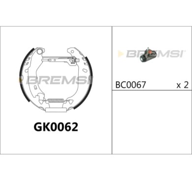 GK0062.JPG Kit Ganasce Freno Posteriore Fiat Punto Punto Cabriolet Punto Van Lancia Y Gk0062 9948202 Bremsi