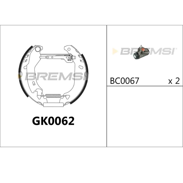 GK0062.JPG Kit Ganasce Freno Posteriore Fiat Punto Punto Cabriolet Punto Van Lancia Y Gk0062 9948202 Bremsi