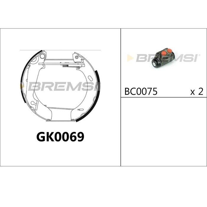 GK0069.JPG Kit Ganasce Freno Posteriore Ford Escort V (aal Abl) Gk0069 Bremsi