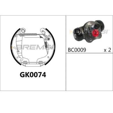 GK0074.JPG Kit Ganasce Freno Posteriore Opel Astra F (t92) Gk0074 Bremsi