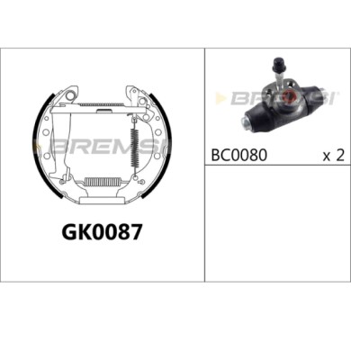 GK0087.JPG Kit Ganasce Freno Posteriore Audi 80 Volkswagen Golf Iii Golf Iii Cabriolet Golf Iii Van Lupo Vento Seat Arosa Gk0087