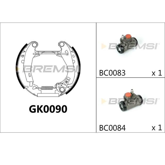 GK0090.JPG Kit Ganasce Freno Posteriore Citroen Ax (za-) Gk0090 4241.3j Bremsi