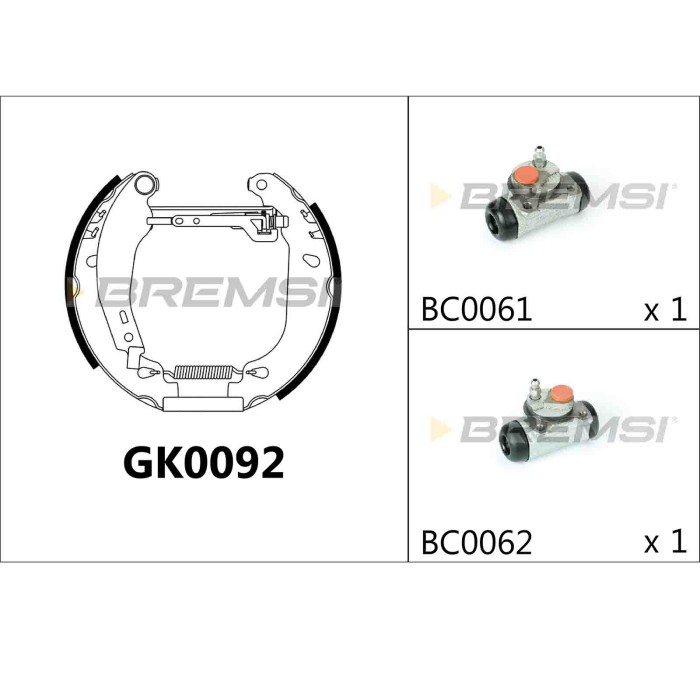 GK0092.JPG Kit Ganasce Freno Posteriore Citroen Xsara (n1) Gk0092 4241.3l Bremsi