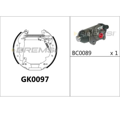 GK0097.JPG Kit Ganasce Freno Posteriore Renault Espace Ii Gk0097 77 01 203 697 Bremsi