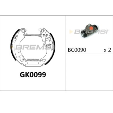 GK0099.JPG Kit Ganasce Freno Posteriore Fiat Panda Cassone/coda Spiovente Punto Punto Cabriolet Punto Van Lancia Y Gk0099 717407