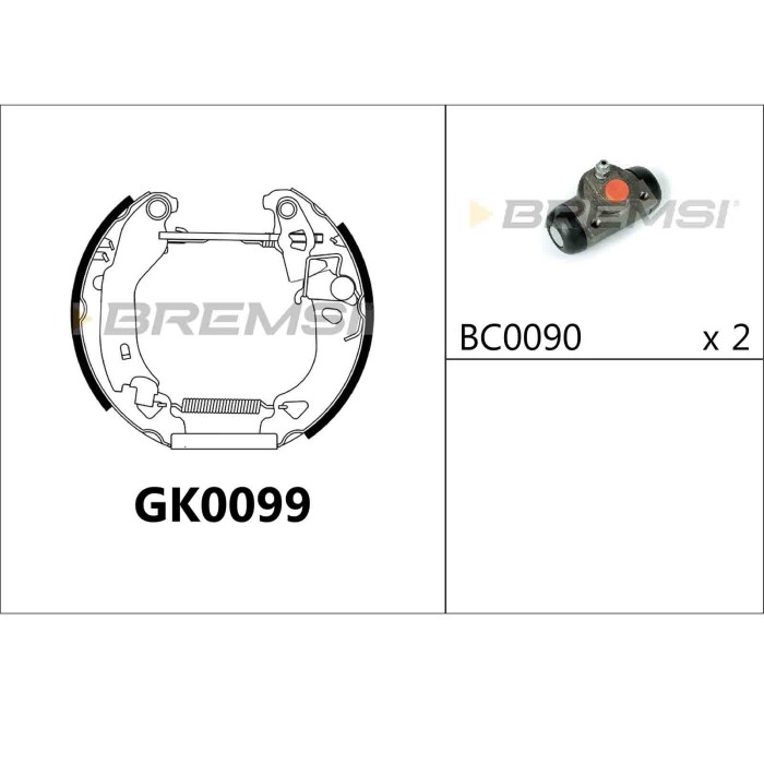 GK0099.JPG Kit Ganasce Freno Posteriore Fiat Panda Cassone/coda Spiovente Punto Punto Cabriolet Punto Van Lancia Y Gk0099 717407